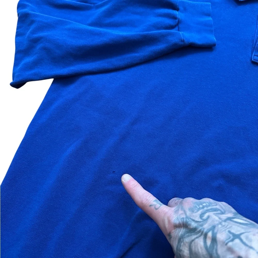 Polo Ralph Lauren Men’s Long Sleeve Polo Shirt Size 2XLT Tall Blue Big Pony Logo